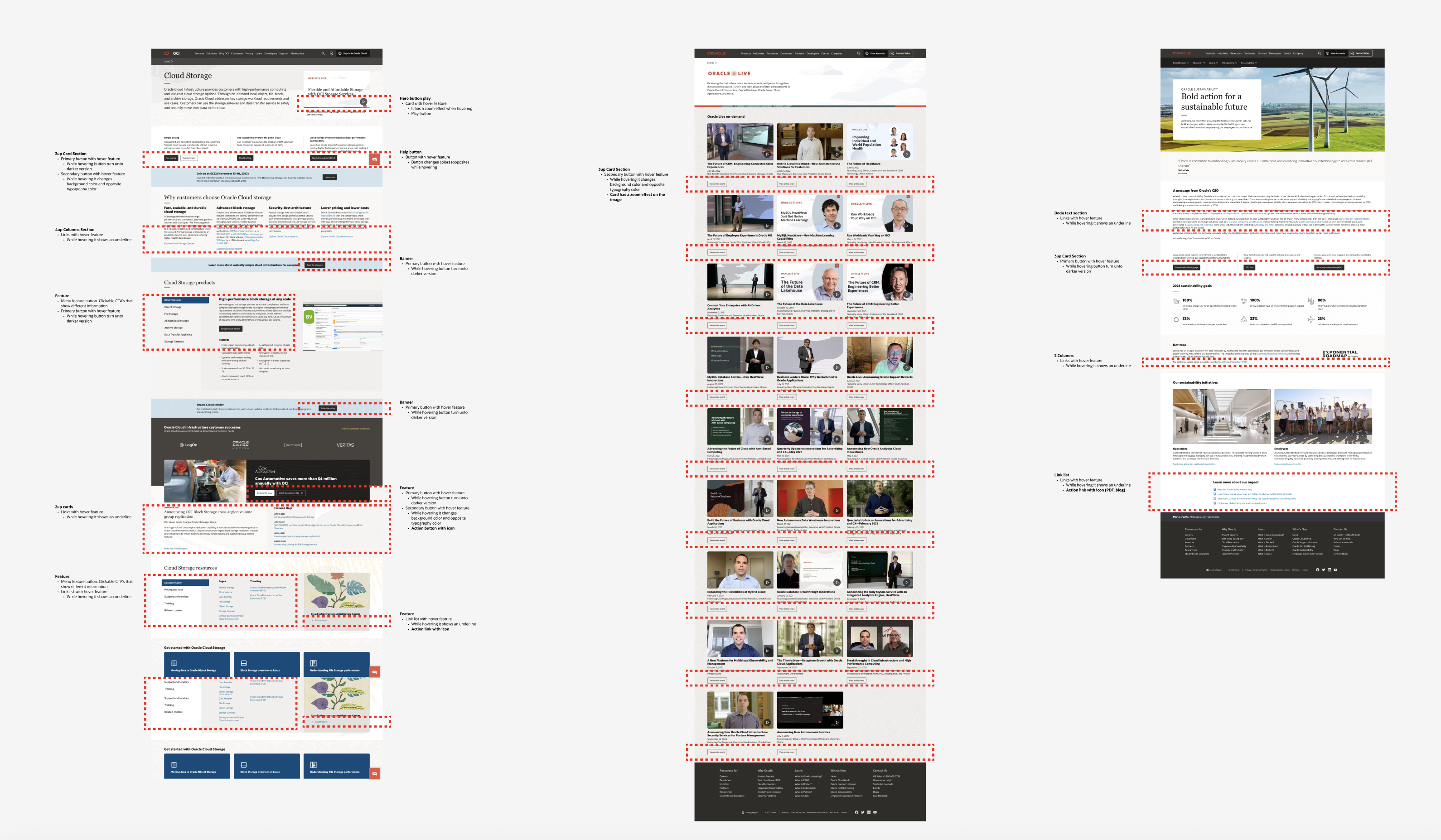 Audit screenshot: a long page of catalogued components